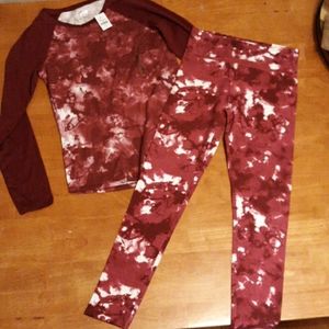 NEW! Justice Burguny Tie Dye Outfit